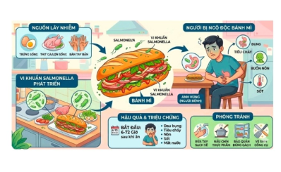 Vụ ngộ độc bánh mì: Hơn 50% mẫu bệnh nhân dương tính với vi khuẩn Salmonella
